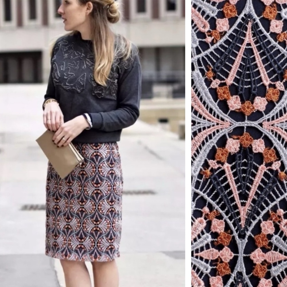 Anthropologie • Moulinette Soeurs Svetla Crochet Lace Pencil Skirt